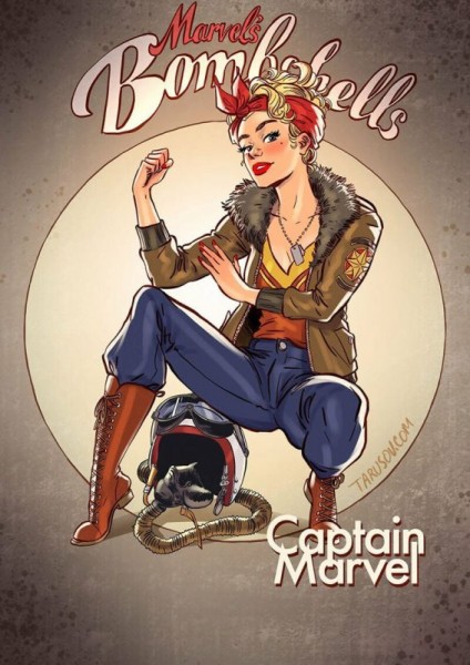 Русский пинап от Андрея Тарусова &mdash; такими героев вселенной Marvel вы еще не видели