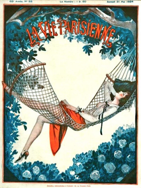 Иллюстрации легендарного журнала La Vie Parisienne с налетом эротики в стиле ар-нуво