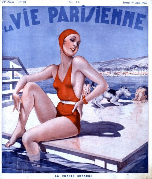 Иллюстрации легендарного журнала La Vie Parisienne с налетом эротики в стиле ар-нуво