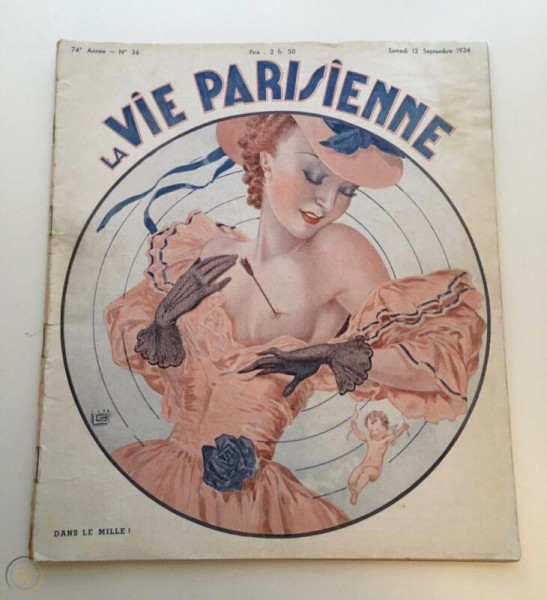 Иллюстрации легендарного журнала La Vie Parisienne с налетом эротики в стиле ар-нуво