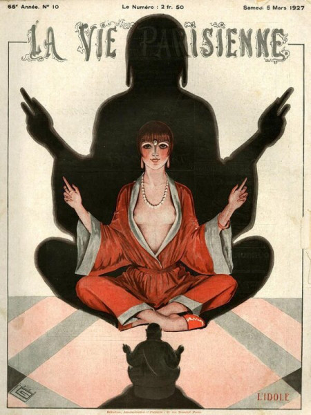 Иллюстрации легендарного журнала La Vie Parisienne с налетом эротики в стиле ар-нуво