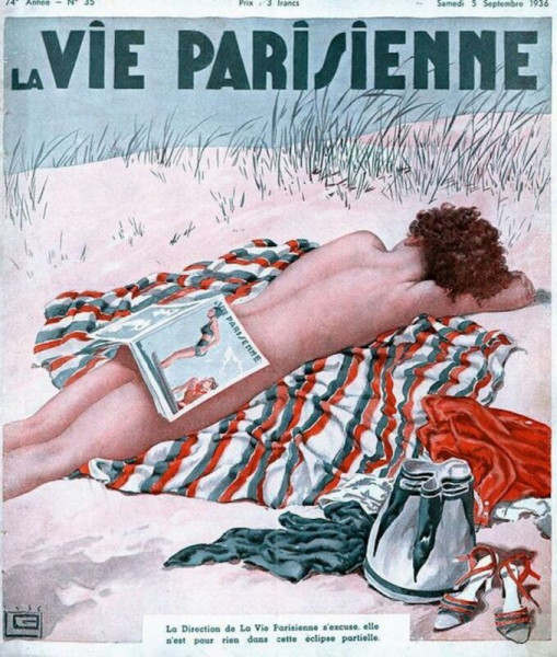 Иллюстрации легендарного журнала La Vie Parisienne с налетом эротики в стиле ар-нуво
