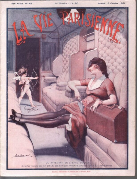 Иллюстрации легендарного журнала La Vie Parisienne с налетом эротики в стиле ар-нуво