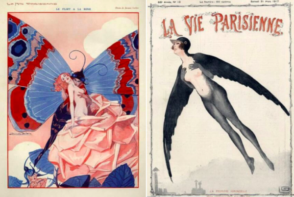 Иллюстрации легендарного журнала La Vie Parisienne с налетом эротики в стиле ар-нуво