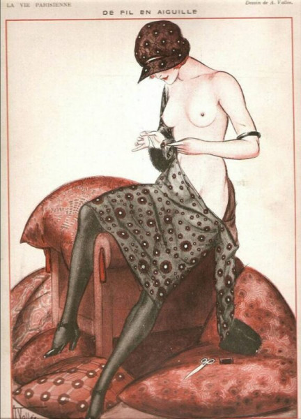 Иллюстрации легендарного журнала La Vie Parisienne с налетом эротики в стиле ар-нуво