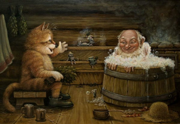 Добрые котосказки художника Александра Маскаева